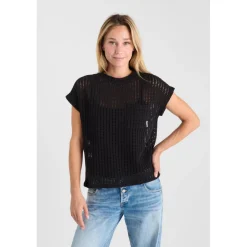 Tee-Shirt GAFO noir en coton Ana