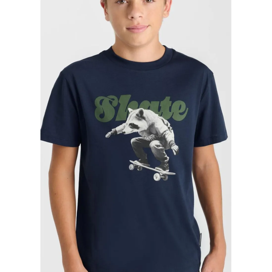 Tee-Shirt garcon NECBO bleu en coton Cael