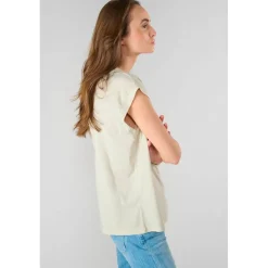 Tee-Shirt GARDENI marron en coton