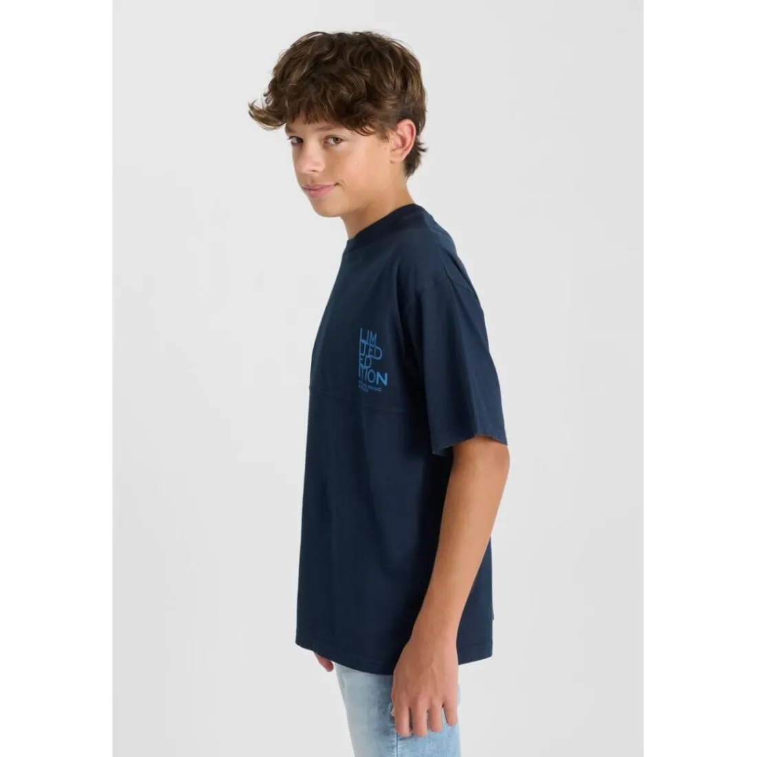 Tee-Shirt garçon ARIBO bleu Ian en coton