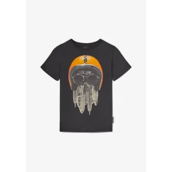 Tee-shirt garçon BACKIBO noir en coton