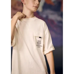 Tee-shirt garçon FINNBO blanc en coton