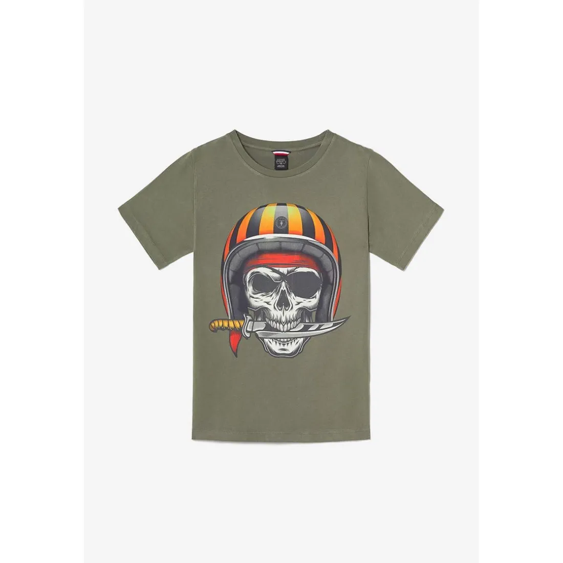 Tee-shirt garçon GIRIBO vert en coton