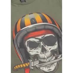 Tee-shirt garçon GIRIBO vert en coton