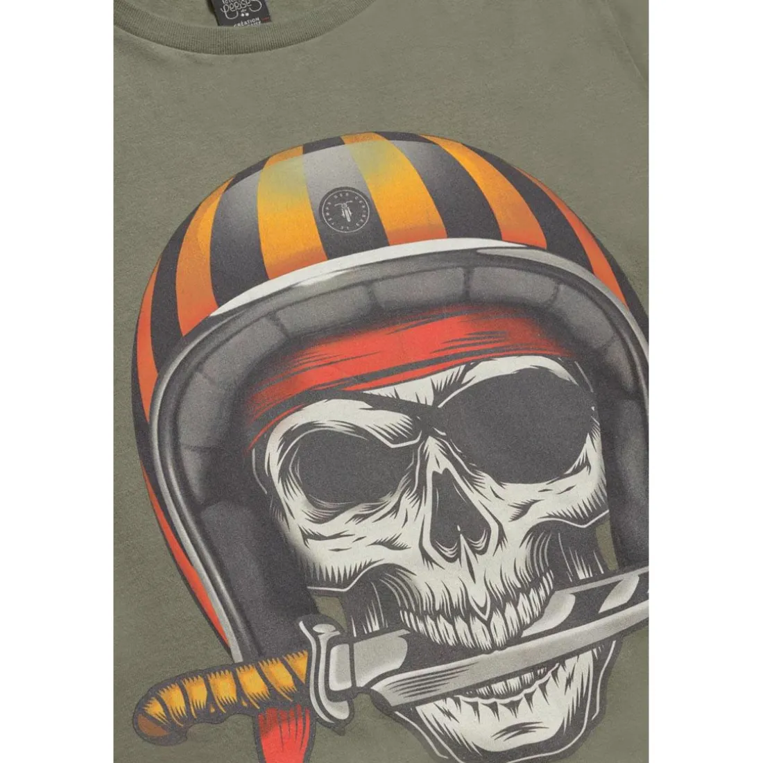 Tee-shirt garçon GIRIBO vert en coton