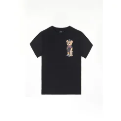 Tee-Shirt garçon GRIFINBO noir Kip en coton