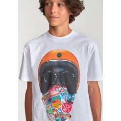 Tee-shirt garçon JAKEBO blanc