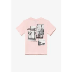 Tee-shirt garçon KARIBO rose en coton