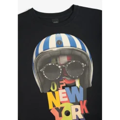 Tee-shirt garçon NICOLAJBO noir en coton