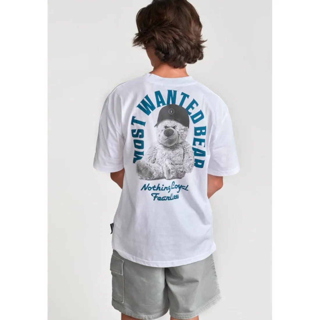 Tee-shirt garçon WUNTHBO blanc en coton