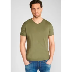 Tee-Shirt GRIBS kaki en coton