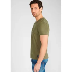 Tee-Shirt GRIBS kaki en coton