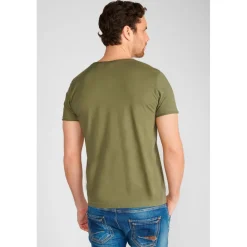 Tee-Shirt GRIBS kaki en coton