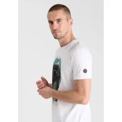 Tee-Shirt imprimé LEPIC blanc en coton Tate