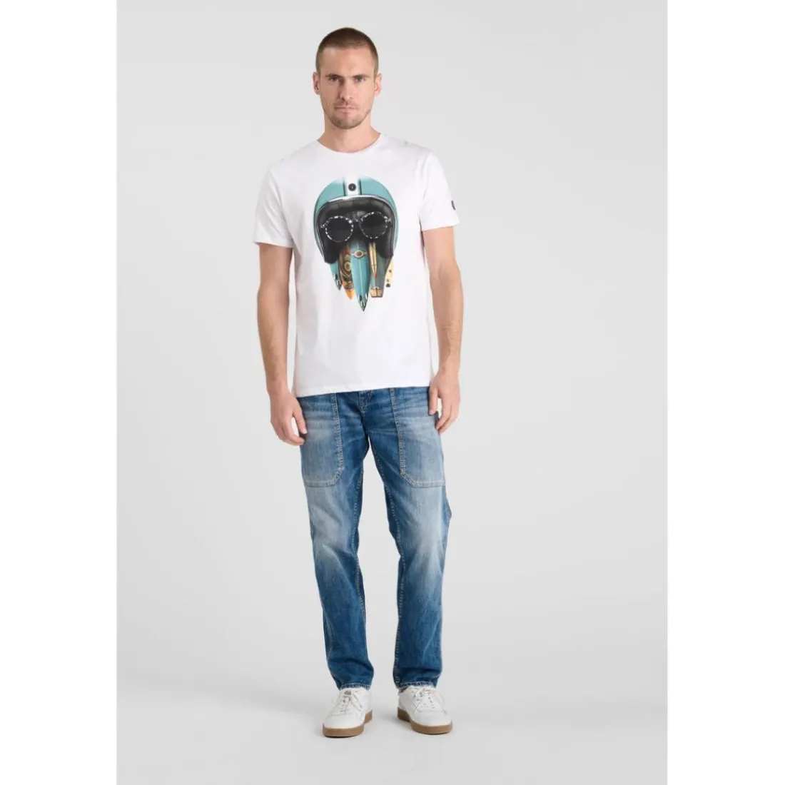 Tee-Shirt imprimé LEPIC blanc en coton Tate