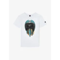 Tee-Shirt imprimé LEPIC blanc en coton Tate