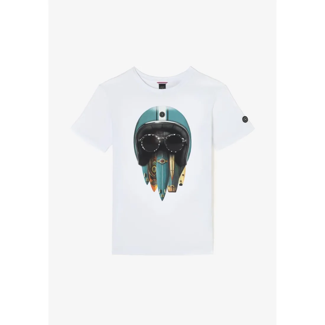 Tee-Shirt imprimé LEPIC blanc en coton Tate