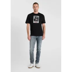 Tee-Shirt imprimé POTIN noir en coton Yale