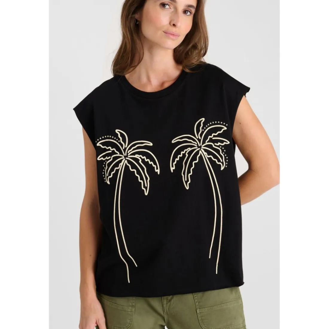 Tee-Shirt LELY noir en coton Vox