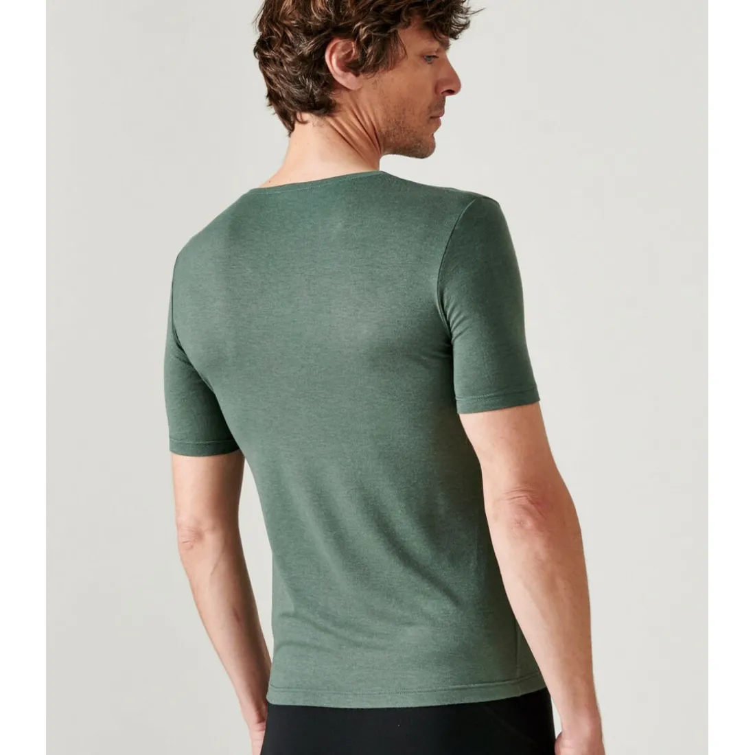 Tee-shirt Manches Courtes Vert Eucalyptus Thermolactyl