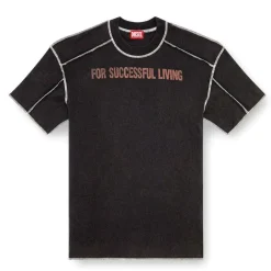 Tee-shirt manches courtes coton noir T-CRAOR