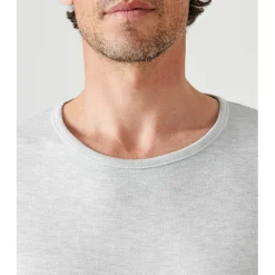 Tee-shirt manches courtes en mailles gris