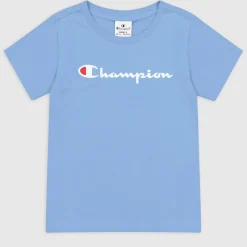 Tee-shirt manches courtes col rond bleu