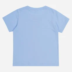 Tee-shirt manches courtes col rond bleu