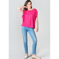 Tee-Shirt MUFLIER fuchsia en lin