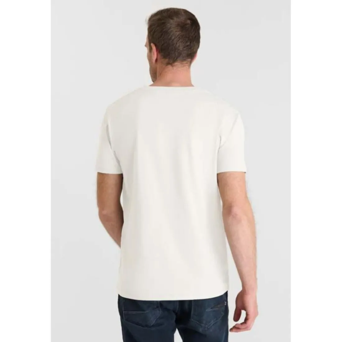 Tee-Shirt OBROWN blanc en coton Joel