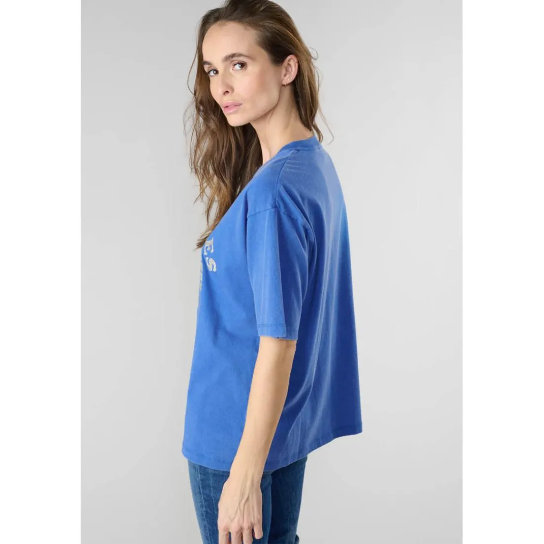 Tee-Shirt RILEY bleu Kaye en coton