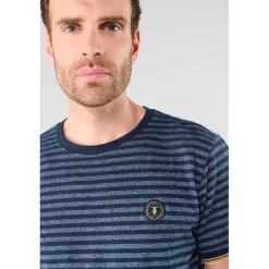 Tee-Shirt RUSEL bleu Cole en coton