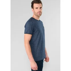 Tee-Shirt RUSEL bleu Cole en coton