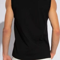 Tee-shirt sans manches coton noir