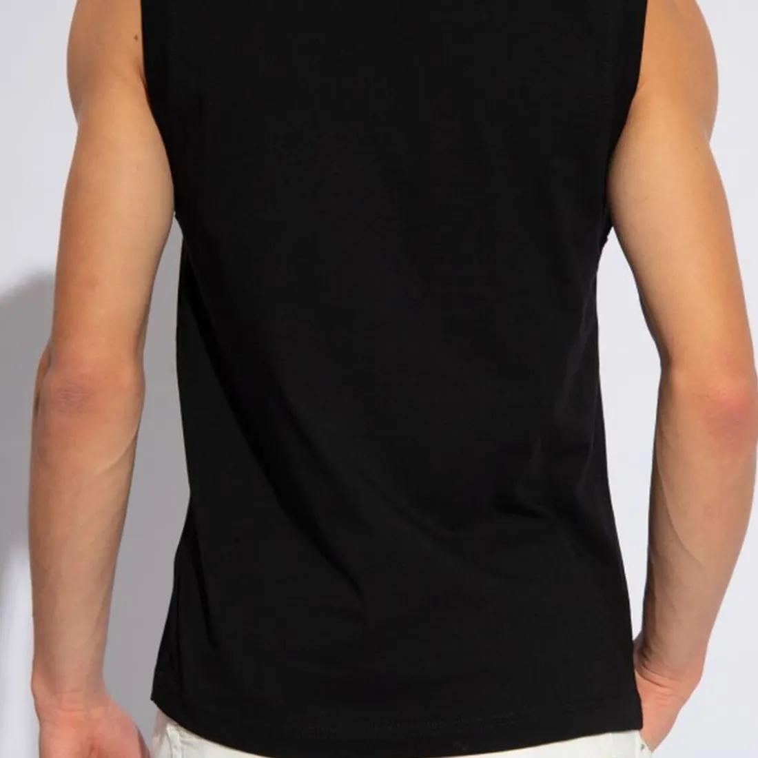 Tee-shirt sans manches coton noir