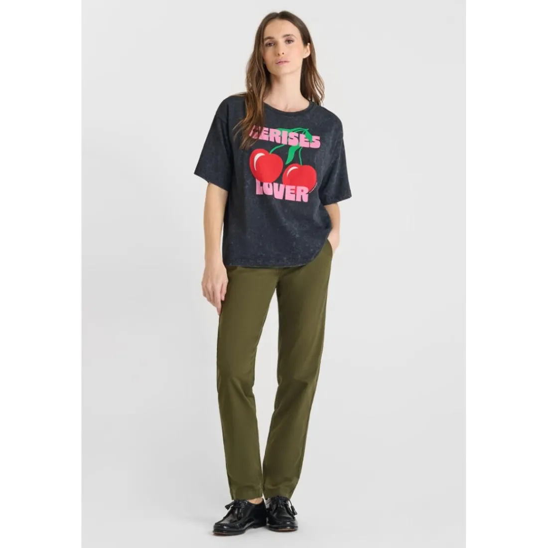 Tee-Shirt SPEARS noir en coton Mia