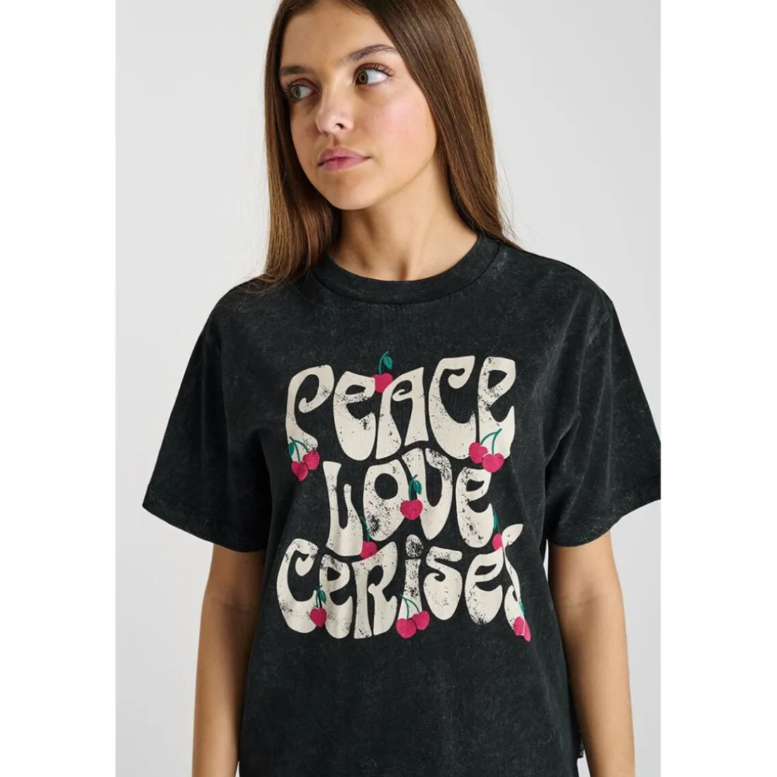Tee-Shirt TOBELLAG noir en coton Maia