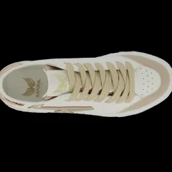 Tennis femme CYNDIA blanc et or