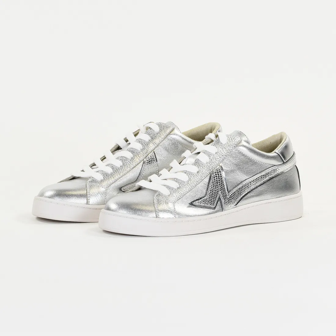 Tennis Femme en Cuir BRIANA Silver
