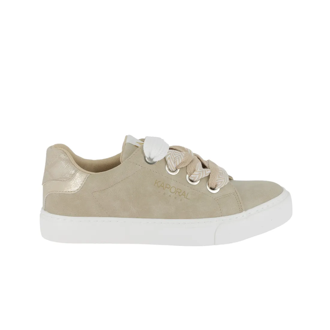 Tennis Femme SEVERINE beige et or