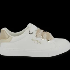 Tennis femme SEVERINE blanc et or