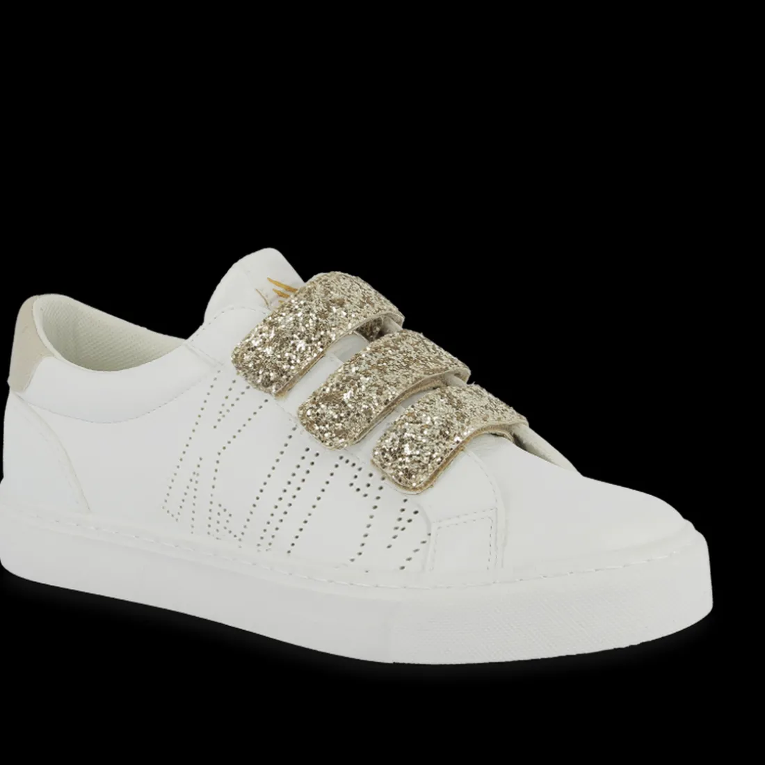 Tennis Femme TIPPYK blanc et or