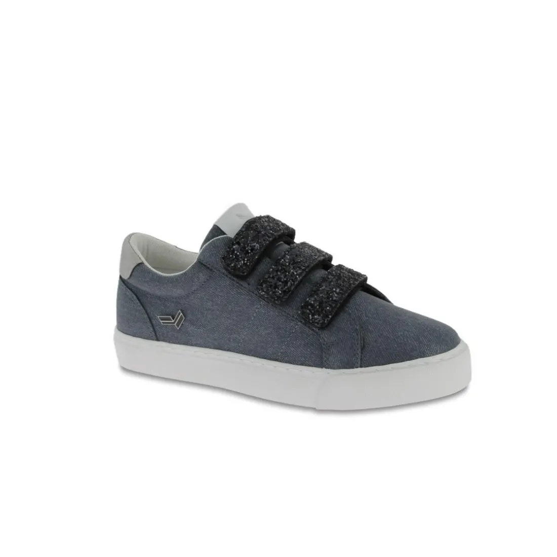 Tennis femme velcro bleu et irise TIPPY