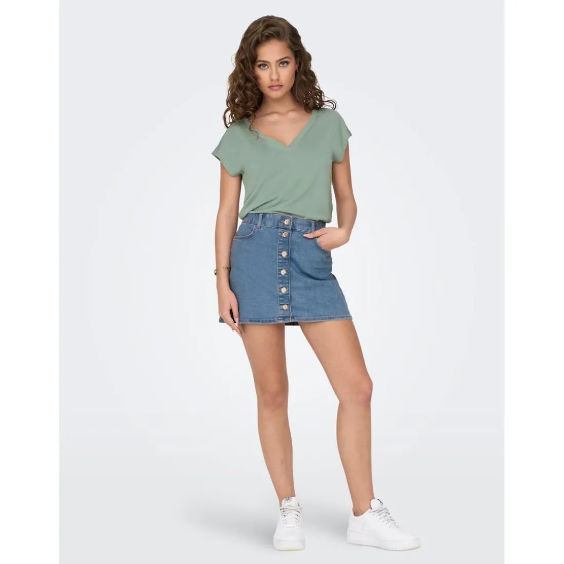 Top - Vert en coton modal