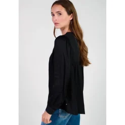 Top CHIMEL noir Gaia en viscose
