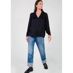 Top CHIMEL noir Gaia en viscose