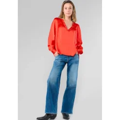 Top CHIMEL orange Rhea en viscose