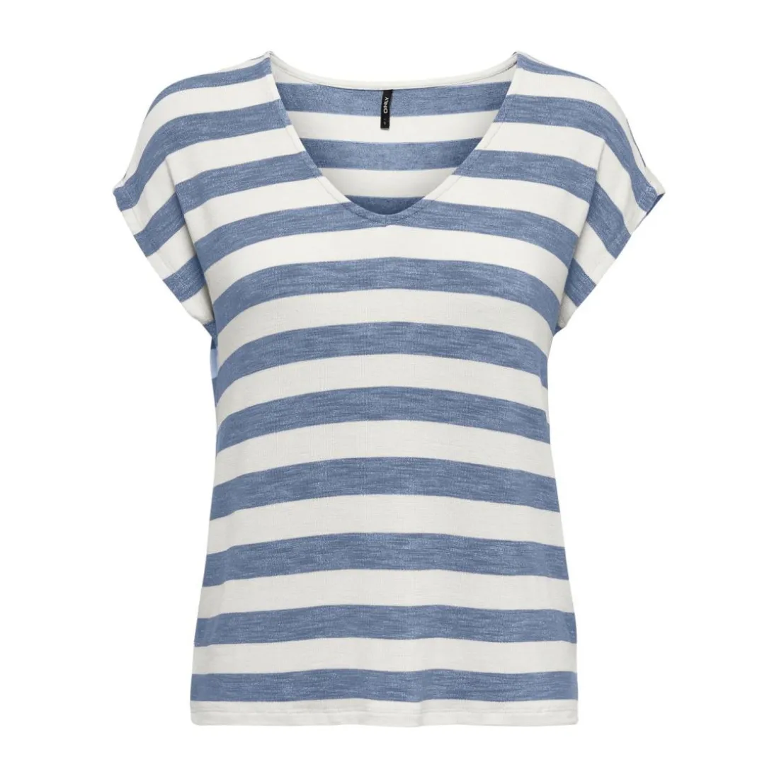 Top col en v manches courtes bleu clair Pax