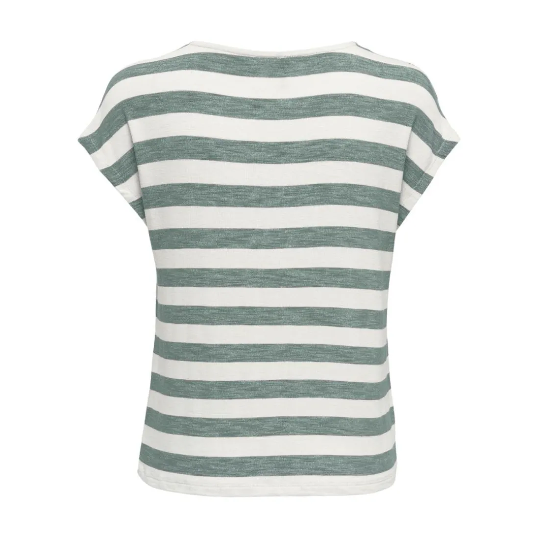 Top col en v manches courtes gris moyen Hazel