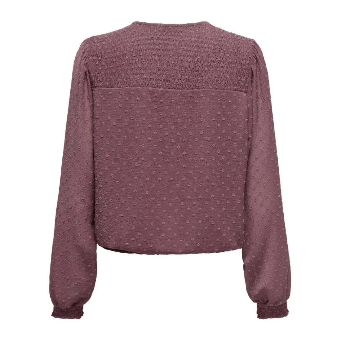 Top col en v manches longues rose foncé Wren